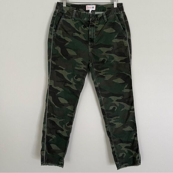 Sundry Camo Embellished Stripe Studded Trouser Pants Size 27 - Picture 2 of 15